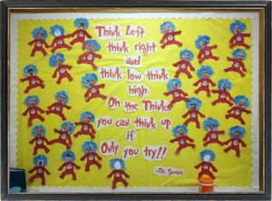 Dr. Seuss bulletin board (Thing 1, Thing 2!)