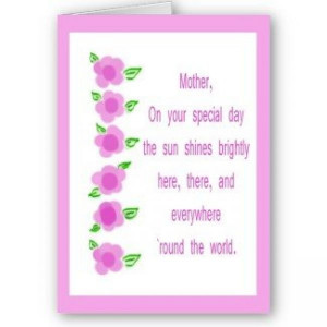 Happy Mothers Day Poems Coworkers Thank You Mother Mothers Day Poem ...