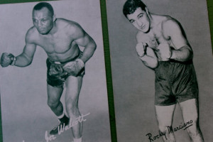 Vintage Boxing Cards of Jersey Joe Walcott and Rocky Marciano
