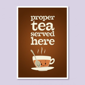 Cute tea print by PaperPaper