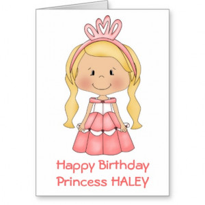 Personalized Princess Birthday card
