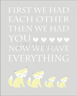 Gender Neutral Yellow and Gray Twins Fox/Woodland by LJBrodock, $10.00 ...