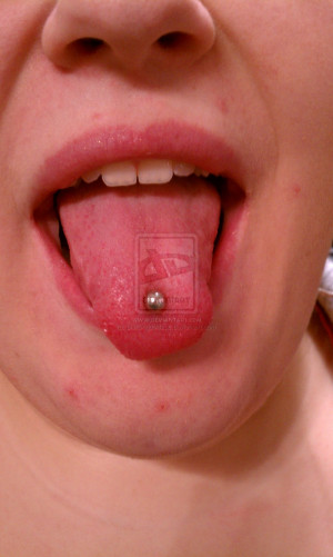 Tongue Piercing by piercingdollface