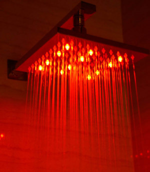 color changing lighted rain shower head shower system head shower