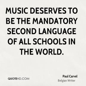 ... to be the mandatory second language of all schools in the world