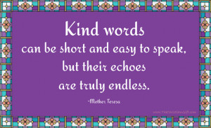 kind words