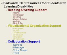 iPads and UDL maximizing the potential of each student
