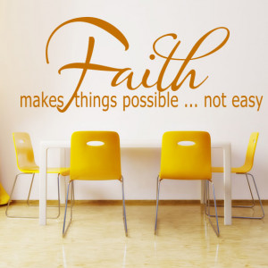 ... -Things-Possible-Not-Easy-Quote-Wall-Sticker-Wall-Art-Decal-Transfers