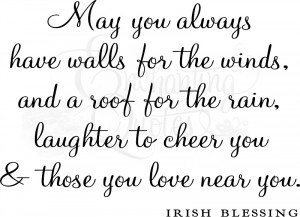 Family Sayings - Irish Wall Blessing