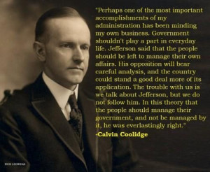 Calvin Coolidge quote.