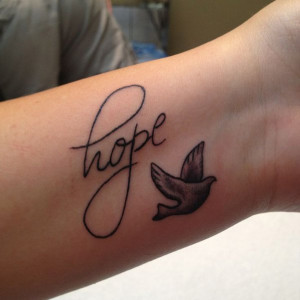 55 hope and dove tattoo