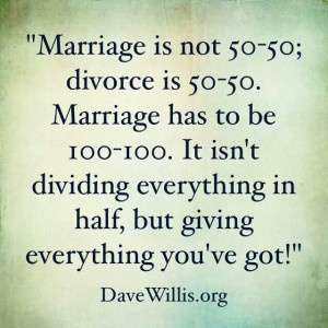 Marriage is not 50-50