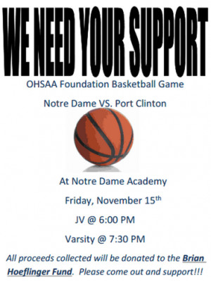 Notre Dame Academy Girls Basketball scrimmage against Port Clinton ...