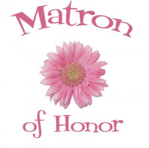 Matron of Honor Wedding Apparel Gerber Daisy Pink