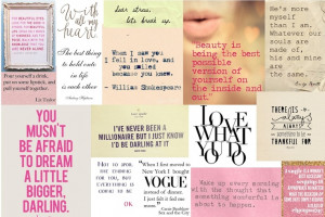 Pink quotes wall