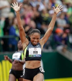 Allyson Felix wins women's 200 meters - She has stated 
