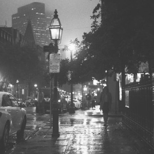 cars, city, city lights, lights, night, rain, street, urban