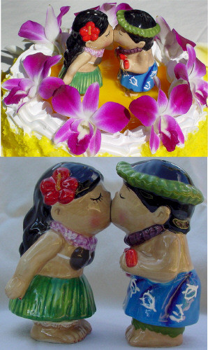 These adorable Hawaiian kissing couple are available at www ...