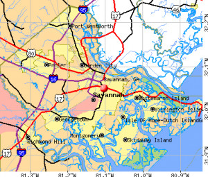 Savannah, GA map. OSM Map; General Map; Google Map; MSN Map