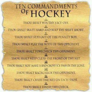 The 10 Commandments of Hockey