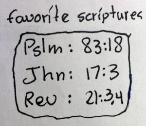 Favorite Scriptures