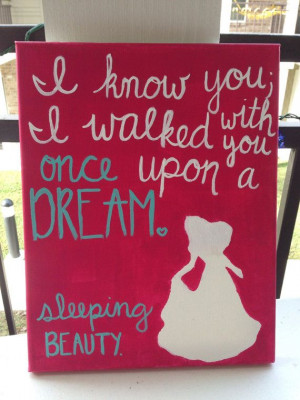 Sleeping Beauty Once Upon a Dream quote by LovePurpleLiveGold, $20.00