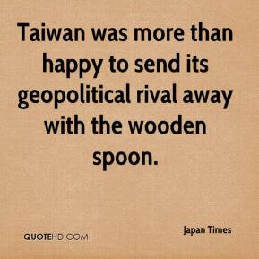 ... than happy to send its geopolitical rival away with the wooden spoon