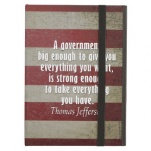 Quotation about Limited and Big Government iPad Folio Cases
