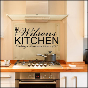 Personalised Kitchen ~ Wall sticker / decals