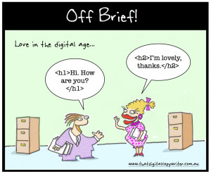 Office romance in the digital age – cartoon