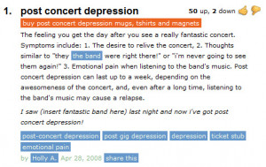 artists, bands, concert, depression, performers, urban dictionary