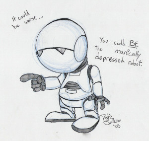 Manically Depressed Marvin by dustindemon