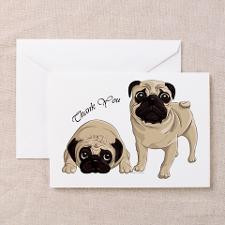 Pugs Thank You Greeting Card for