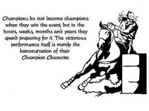 103 hq barrel racer champion character quote 47 x 28 inches 33 00 ...