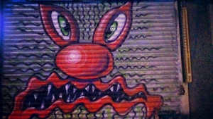 Kenny Scharf’s Red Scary Guy #2 on Art Nerd New York http://art-nerd ...