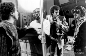 Shown (l-r): Smokey Robinson, Quincy Jones, Lionel Richie, Michael ...