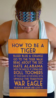 Auburn Tigers Art Print, Auburn Quote Poster Sign, Auburn Football ...