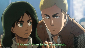 ... crossover frozen snk disney quote AOT eren jaeger snk gif erwin smith