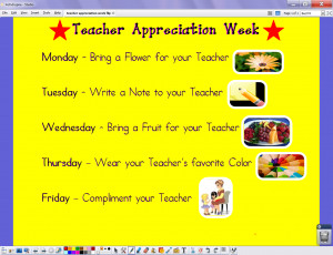 Teacher Appreciation Week Teacher appreciation week