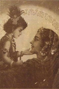 Krishna Yasoda, painting, India, wall art, original art, mother and ...