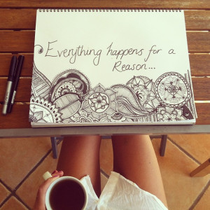cool, doodle, drawing, everything, flowers, for, happens, happiness ...