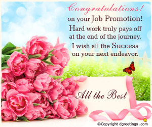 Congratulations Promotion Message Congratulation on your