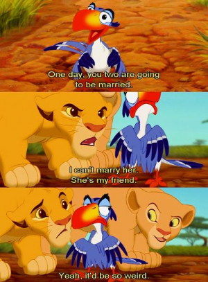 the lion king- haha and look what happened to them!!