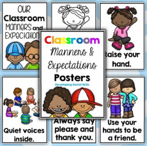 Classroom Manners Social Skills Posters - 30 pages