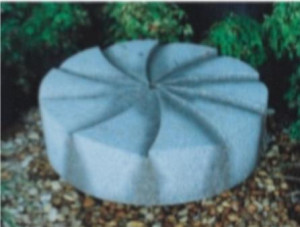 three tier bubbling granite millstone fountain