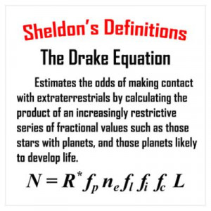 Sheldon's Drake Equation Quote