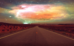 ... lsd acid galaxy stars colors travel colorful universe way road roadway