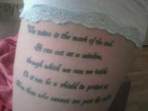my fav thigh quote ever my fav thigh quote ever quote tattoos tattoos ...