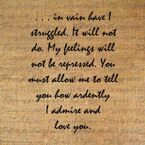 Mr. DARCYs PROPOSAL Quote Jane Austen Digital Collage Sheet Download ...