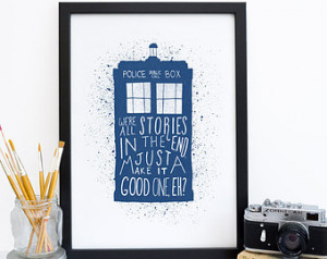 Doctor Who Print - Dr Who Art Poste r Print - We're All Stories ...